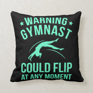 Gymnast Could Flip Gymnastics Gymnastic Sports Lov Cushion