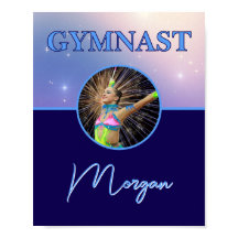 Gymnast Deep Royal Custom Photo and Name