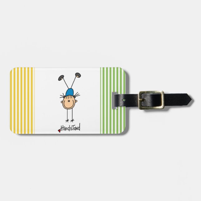 Gymnast Doing Handstands Luggage Tag (Front Horizontal)