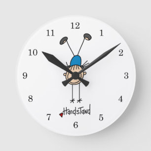 Gymnast Doing Handstands Round Clock