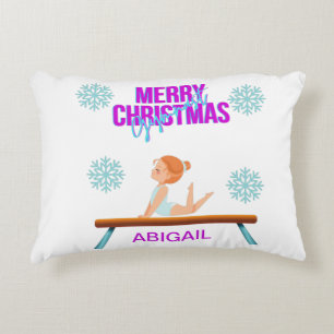 GYMNAST double sided accent pillow personalised.