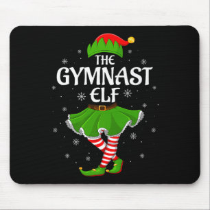 Gymnast Elf Christmas Family Girls Women Elf Squad Mouse Mat