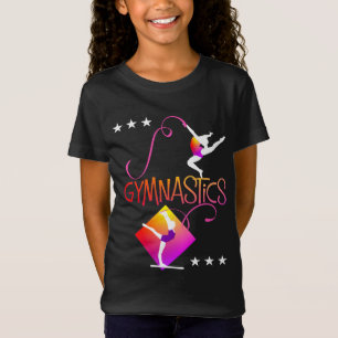 Gymnast Figures Cute Girls Gymnastics Graphic T-Shirt