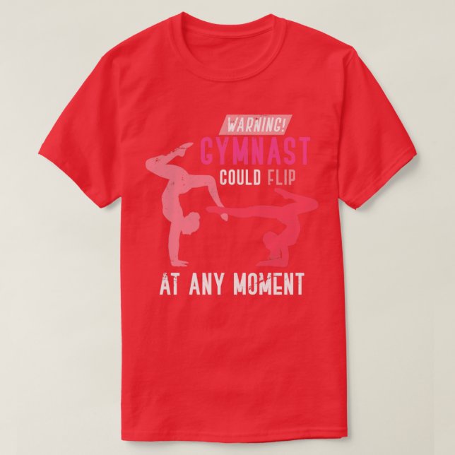 Gymnast Flip Gift Gymnastics T-Shirt (Design Front)