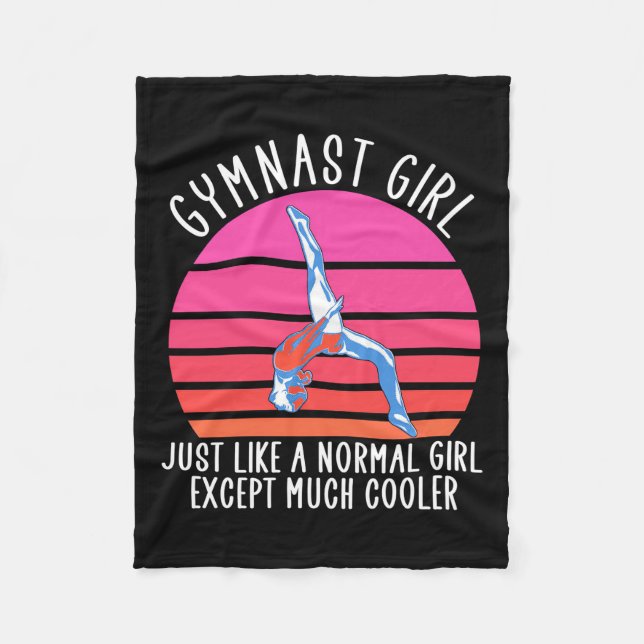 Gymnast Girl Fleece Blanket (Front)