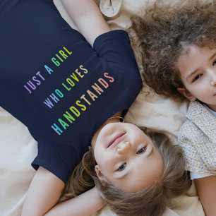 Gymnast Girl Handstand Fun Rainbow T-Shirt