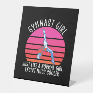 Gymnast Girl Pedestal Sign