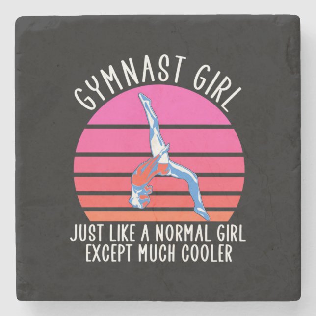 Gymnast Girl Stone Coaster (Front)