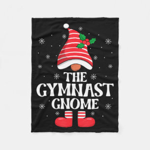 Gymnast Gnome Christmas Family Matching Group Funn Fleece Blanket
