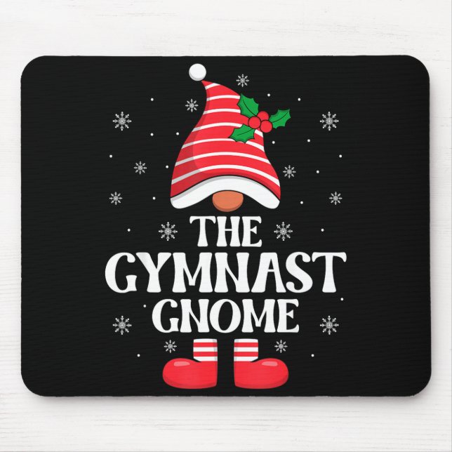 Gymnast Gnome Christmas Family Matching Group Funn Mouse Mat (Front)