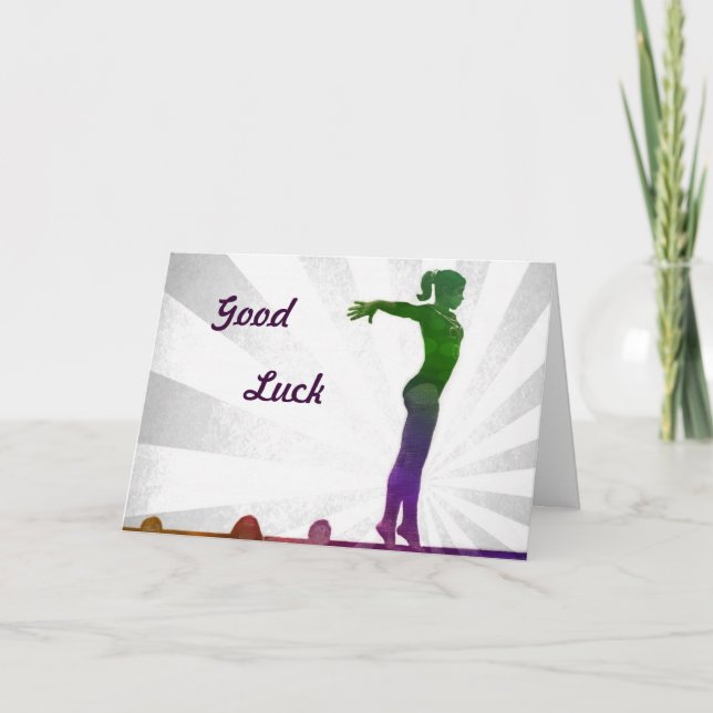 Gymnast Good Luck Card (Front)
