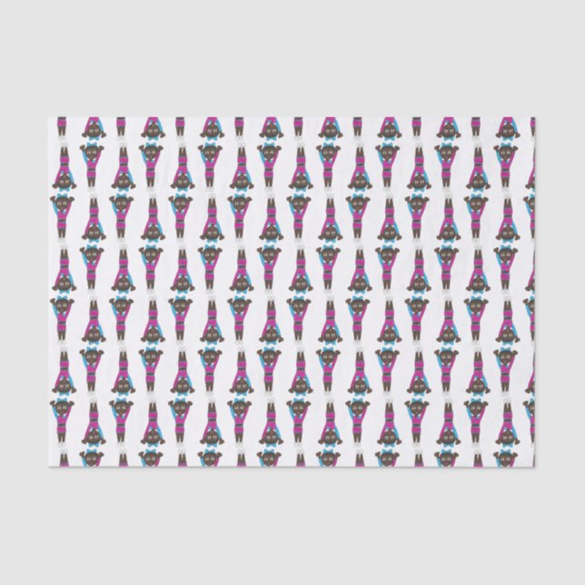 Gymnast Gymnastics Acrobatics Dance Recital Gym Tissue Paper (Front)