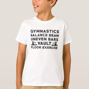 Gymnast Gymnastics Balance Beam Uneven Bars Vault T-Shirt