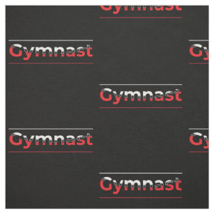 Gymnast - Gymnastics Modern Typography Arch Fabric