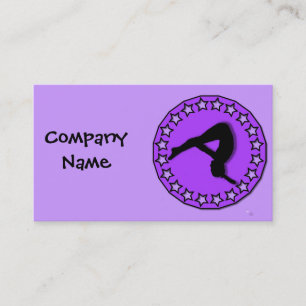 Gymnast in businpurple ess cards