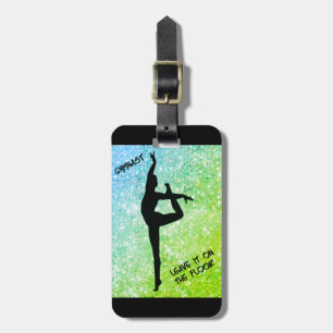 Gymnast Leave it on the Floor Personalised Green Luggage Tag