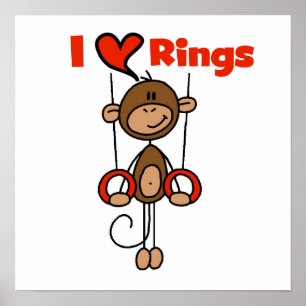 Gymnast Loves Rings Poster