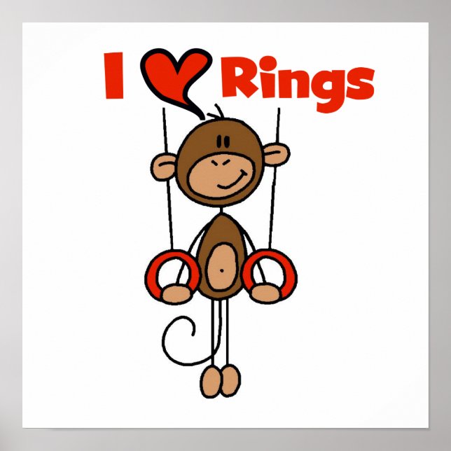 Gymnast Loves Rings Poster (Front)