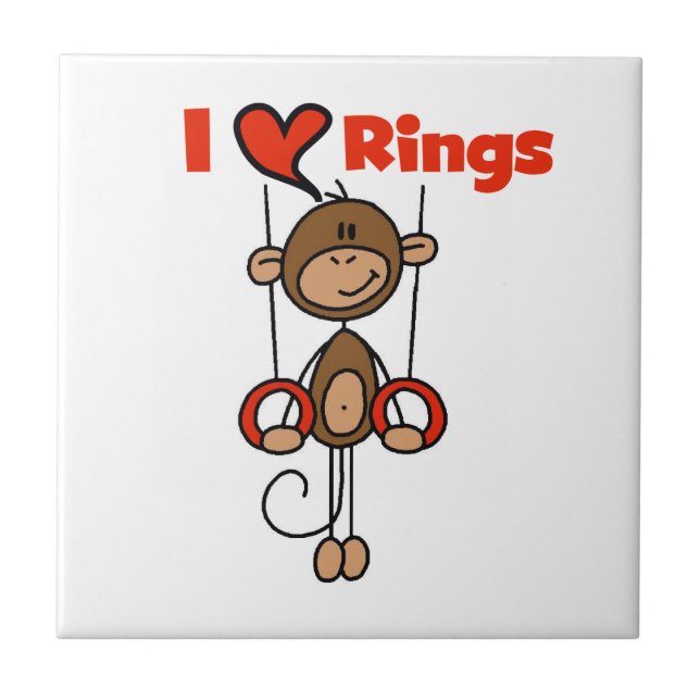 Gymnast Loves Rings Tile (Front)