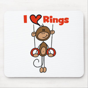 Gymnast Loves Rings Tshirts and Gifts Mouse Mat