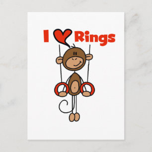 Gymnast Loves Rings Tshirts and Gifts Postcard