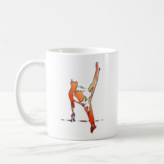 Gymnast Man Pommel horse - Abstracted orange Coffee Mug
