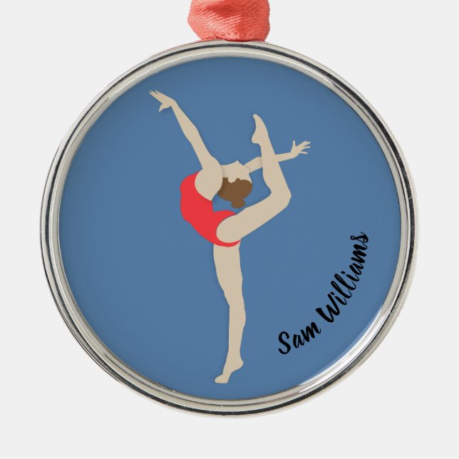 Gymnast Metal Tree Decoration (Front)