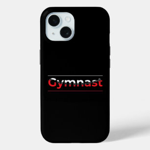 Gymnast - Minimalist Modern Gymnastics Word iPhone 15 Case