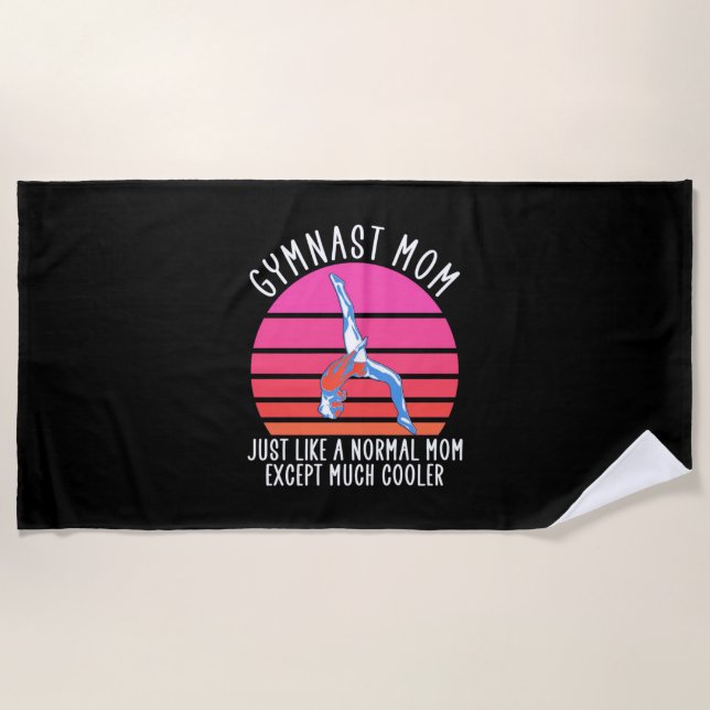 Gymnast Mum Beach Towel (Front)