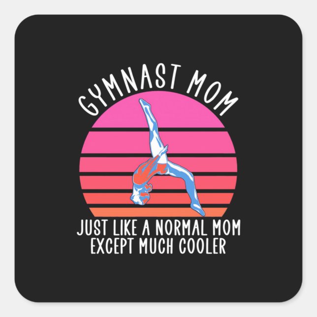 Gymnast Mum Square Sticker (Front)