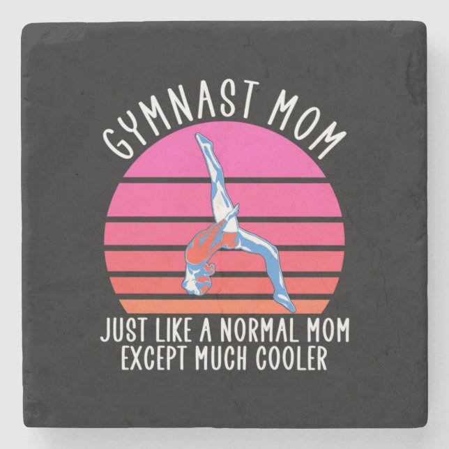 Gymnast Mum Stone Coaster (Front)