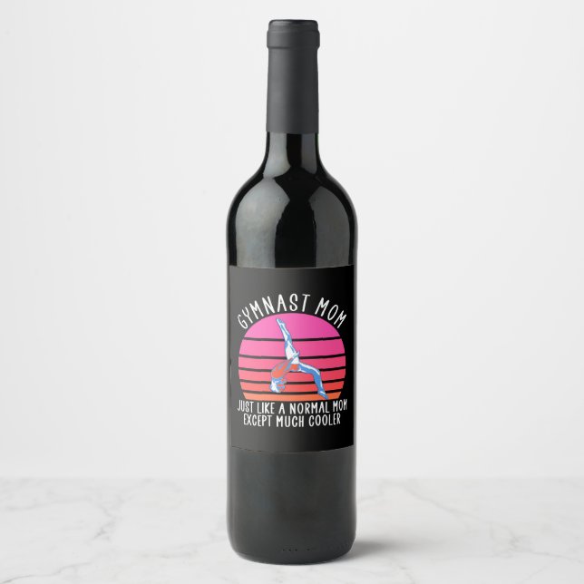Gymnast Mum Wine Label (Front)