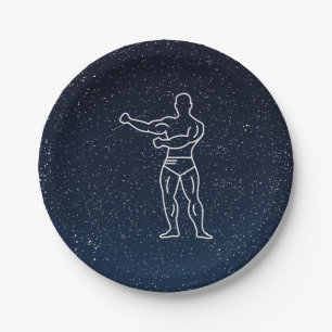 Gymnast Muscles Minimal Paper Plate
