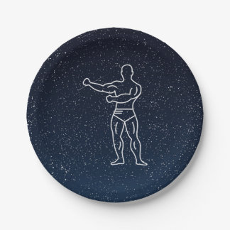 Gymnast Muscles Minimal Paper Plate
