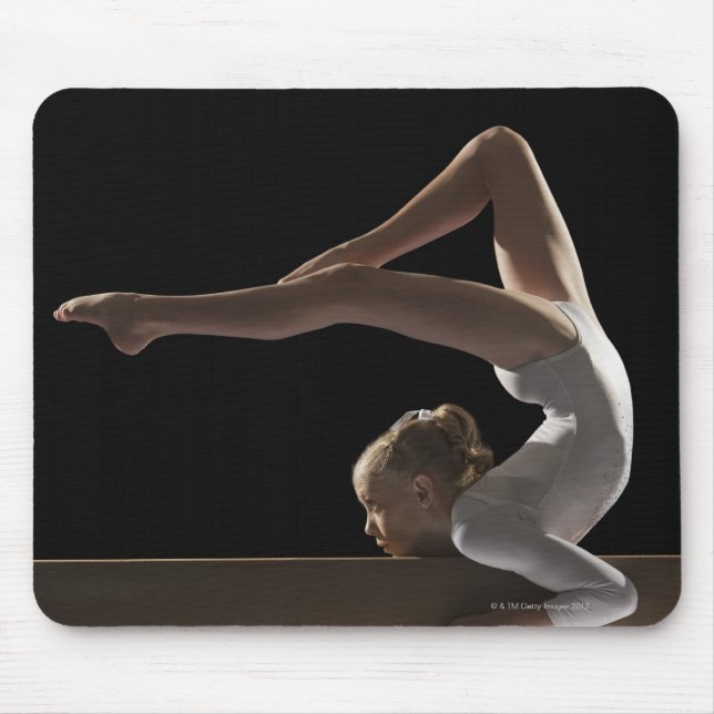 Gymnast on balance beam mouse mat (Front)