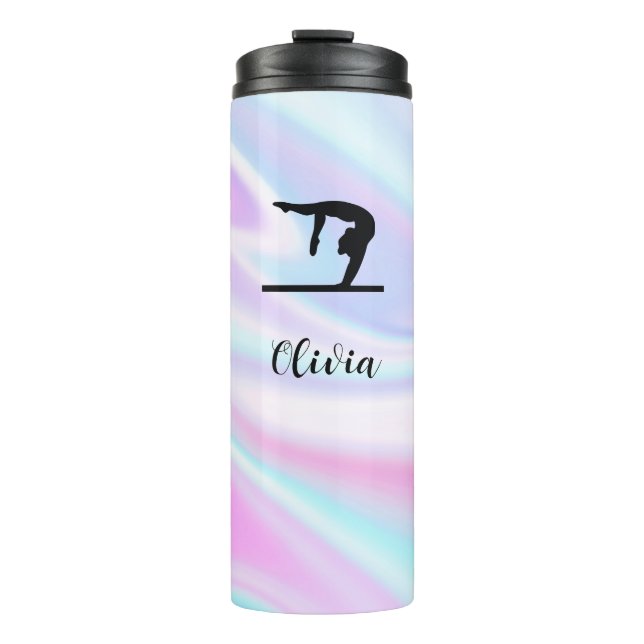 Gymnast on Beam Pastel Dreams Thermal Tumbler (Front)