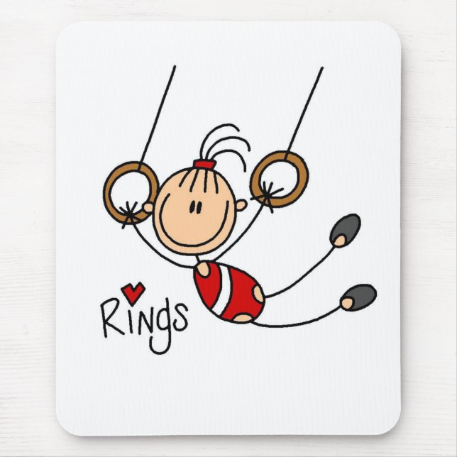 Gymnast on Rings Mouse Mat (Front)