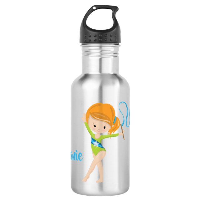 Gymnast - Personalised Red Hair 532 Ml Water Bottle (Front)