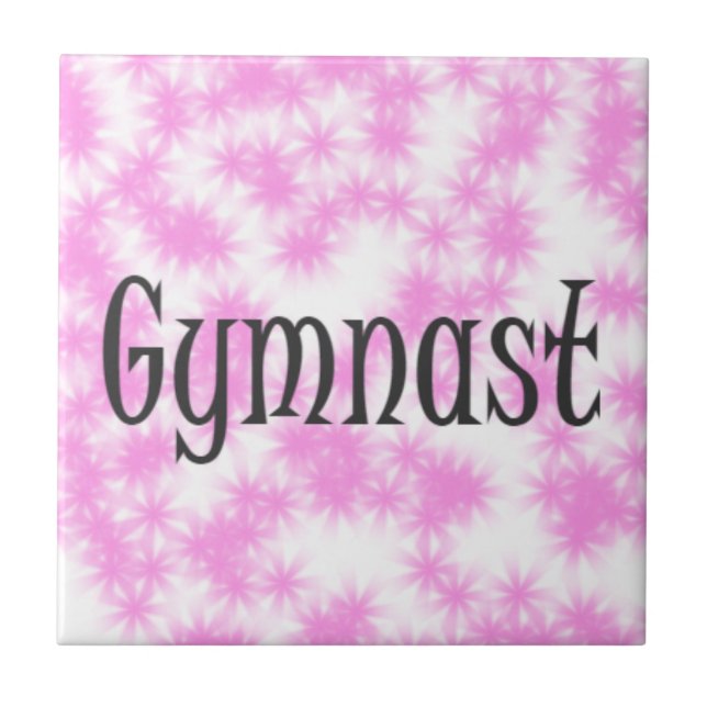 Gymnast Pink and White Tile (Front)