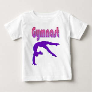 Gymnast Power Tumbling Purple Metallic Baby T-Shirt