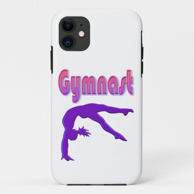 Gymnast Power Tumbling Purple Metallic Case-Mate iPhone Case (Back)