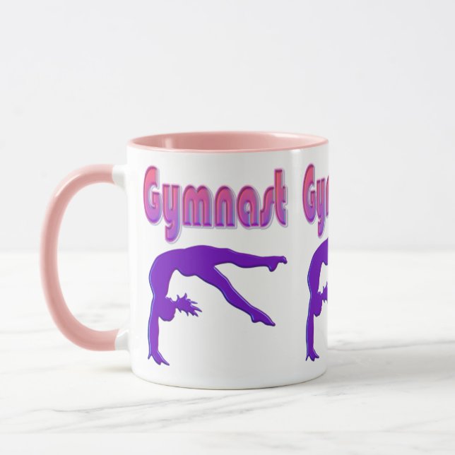 Gymnast Power Tumbling Purple Metallic Mug (Left)