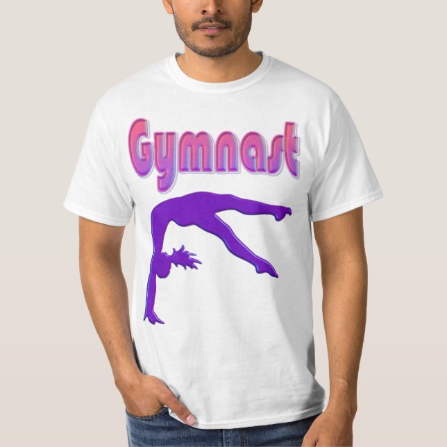 Gymnast Power Tumbling Purple Metallic T-Shirt (Front)