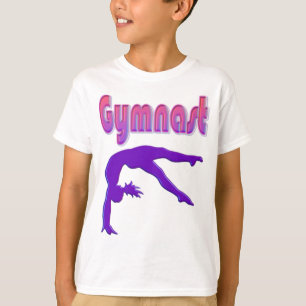 Gymnast Power Tumbling Purple Metallic T-Shirt