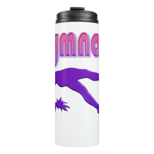 Gymnast Power Tumbling Purple Metallic Thermal Tumbler (Front)