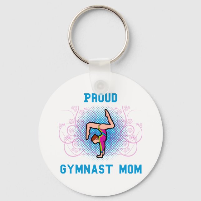Gymnast Proud Mum Key Ring (Front)