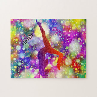 Gymnast puzzle with personalised name.