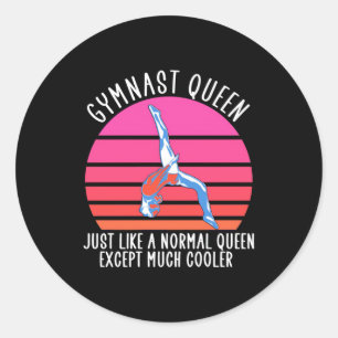 Gymnast Queen Classic Round Sticker