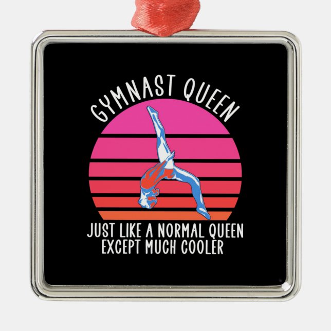 Gymnast Queen Metal Tree Decoration (Front)