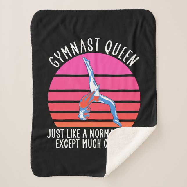 Gymnast Queen Sherpa Blanket (Front)